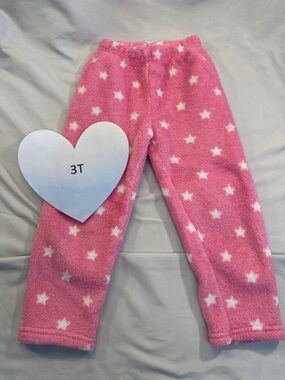 Disney - Minnie Mouse Starry Pink Fleece Kids Pajama Bottoms